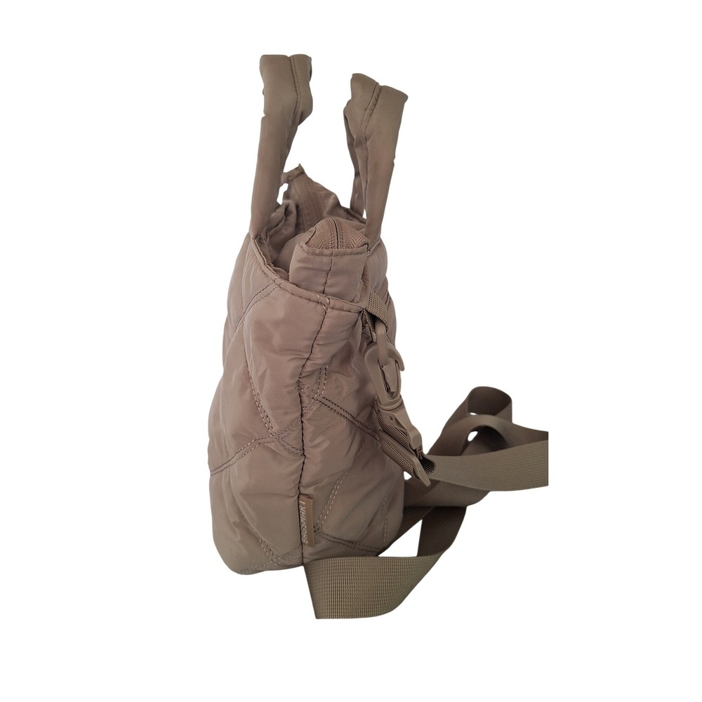 BAGSMART Quilted Travel Crossbody Bag tan color - Picture 3 of 11